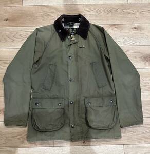 Barbour バブアー WASHED BEDALE SL サイズ36 ウォッシュド ビデイル　セージグリーン