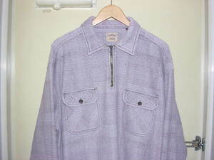 90s セントジョンズベイ STJOHN'S BAY パイル地 ハーフジップ ワークシャツ プルオーバー XL チェック vintage old L.L.Bean ネルシャツ