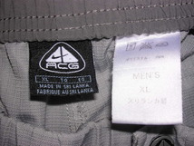 90s 00s NIKE ACG リップストップナイロン 七分丈 クロップドパンツ XL グレー vintage old ナイキ カプリ ショーツ_画像8