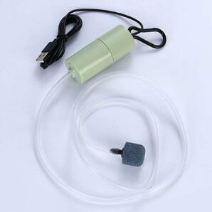 エアーポンプ 水槽 アクアリウム 酸素 ストーン エアーレーション USB 釣りの画像2