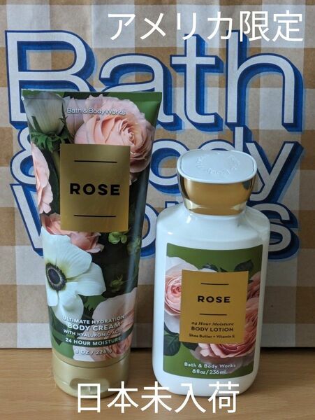 Bath & Body Works ボディ ローション クリーム セット Rose バラ バス 新品 ローズ 並行輸入 芳香