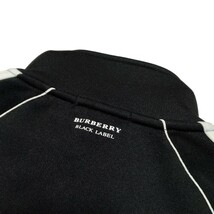バーバリーブラックレーベル■ノバボーダー ホース刺繍 ネームプリント 3(L) 黒 トラックジャケット ジャージ BURBERRY BLACK LABEL_画像3