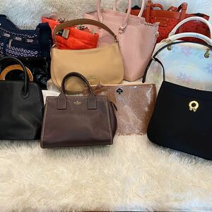 【1円〜】COACH/コーチ ケイトスペード等 バッグまとめ ハンドバッグ ショルダー クラッチ レディース鞄 保存袋付き有 11点 まとめ売り