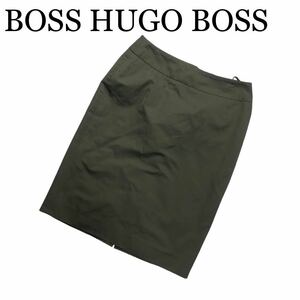 BOSS HUGO BOSS ボスヒューゴボス タイトスカート カーキ 膝丈 サイズ I40