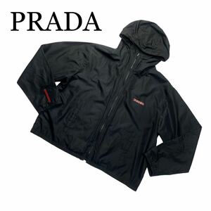 PRADA プラダ ジップアップパーカー フード 黒 