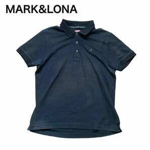 MARK&LONA マークアンドロナ 半袖 ポロシャツ 黒ブラック ドクロスカル XLの画像1