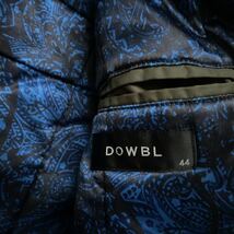 DOWBL ブルゾンジャケット カーキ 内側ペイズリー柄 ブルー青 44 M_画像8