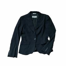 MAXMARA マックスマーラ セットアップ スーツ パンツ ストライプ 黒ブラック 高級銀タグ 38 M_画像3