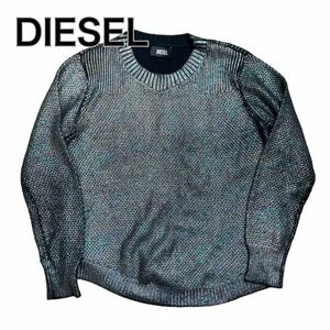 DIESEL diesel lustre lame knitted sweater cotton through year S
