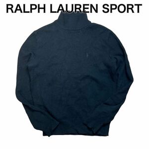 RALPH LAUREN SPORT セーター ハイネック 黒ブラック ポニー刺繍 M