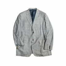 CANALI カナーリテーラードジャケット チェック グレー 56 L イタリア製 シルク 紳士ビジネス2B _画像4