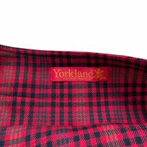York Land ヨークランド チェック柄 プリーツスカート フレア 赤レッド ベルト付き11AR 大きいサイズ XL_画像6