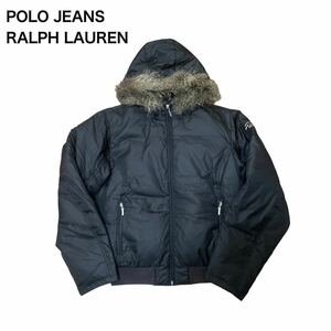 POLO JEANS RALPH LAUREN ポロジーンズ ダウンジャケット S ファー付き 