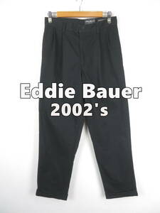 00s エディーバウアー ★ ツータック チノ W31 ★ Eddie Bauer パンツ 2タック ブラック 黒 アウトドア メンズ アメリカ USA 古着