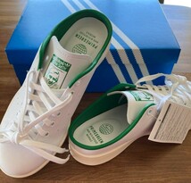 送料無料 adidas メンズ レディース STAN SMITH MULE スタンスミス ミュール WHITE GREEN ホワイト グリーン FX5849スリッポン 　24.5cm _画像3