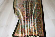 最高級 エスハギ工房 無数の小さい花と数十色から描かれた手織り ペルシャ絨毯 Qom クム産 天然絹（シルク)100% リビングサイズ No.16001_画像7