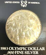 【記念硬貨】1983年 ロサンゼルスオリンピック 1ドル プルーフ 銀貨 記念コイン_画像6