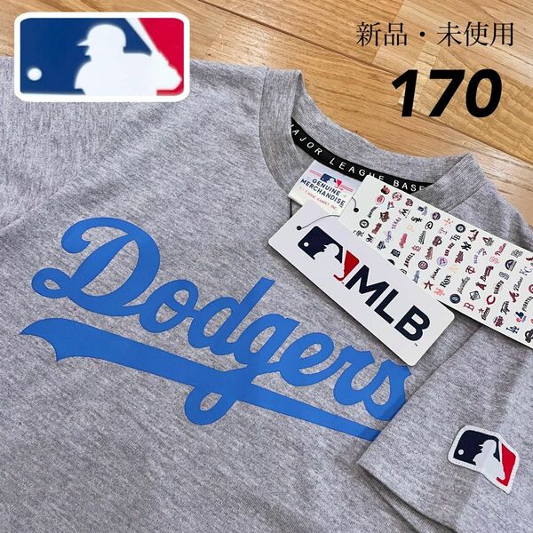 希少！【170】MLB公式 ロサンゼルス・ドジャース　半袖Tシャツ●大谷翔平　S XS M/グレー