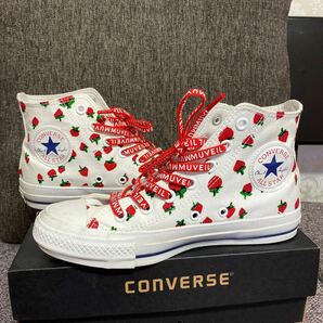 コンバース オールスター ALL STAR HI MUVEILコラボ いちご柄CONVERSE コンバース ミュベール いちご 24cmの画像1