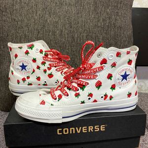 コンバース　オールスター　ALL STAR HI MUVEILコラボ　いちご柄CONVERSE コンバース ミュベール　いちご　24cm