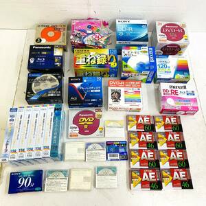 (24261)□DVD/VHS/BD/MD/カセットテープ/CD-R ディスク類 まとめ売り[SONY/maxell/Panasonic/TDK/FUJIFILM/verbatim]未使用品