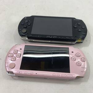 (24424)▲【1円～】PSP本体 2台 セット / 本体のみ / PSP-1000 ブラック ,PSP-3000 ブロッサム・ピンク / Sony プレイステーション 中古品