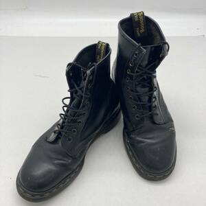 (24230)∞【1円～】Dr. Martens ドクターマーチン 8ホール ブーツ イングランド製 ブラック UK8 27.0ｃｍ 中古品