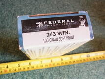 AMMO空箱LF FEDERAL 243 WIN 100 Gr SOFT POINT 1箱（トレイ付き）_画像2