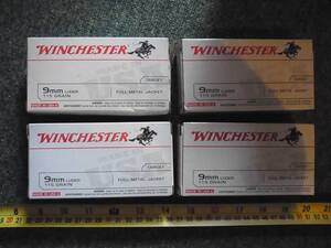 AMMO空箱 Winchester 9mm Luger 115 Gr. FMJ RL 1箱（トレイ付き）