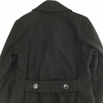 ●超美品 HELMUT LANG ヘルムートラング ウール×ナイロン Pコート サイズXS メンズ ブラック 長袖 ハーフコート 17-0309304 3AB/90730_画像9