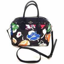 ◆超美品 COACH コーチ 2WAY 総柄ボストンバッグ F37482 レディース BENNETT SATCHEL IN LARGE WILDFLOWER PRINT COATED CANVAS 4BC/90799_画像1