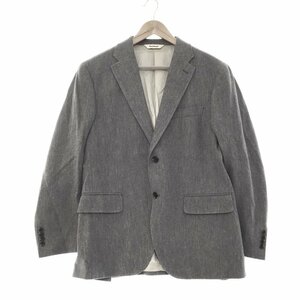 ●超美品 Paul Stuart ポールスチュアート【74520円】ラッセルマットジャケット サイズ50 メンズ グレーJ1D10-458-07 2AB/90780