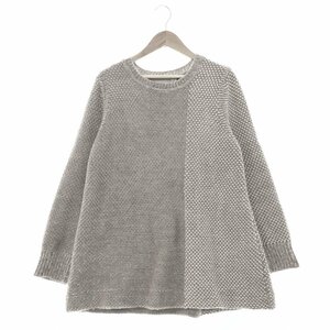 *RACHEL COMEY Ray che ruko-mi- long sleeve baby alpaca knitted size XS lady's gray ju× beige sweater 1BB/90836