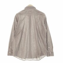 ●超美品 Makers Shirt KAMAKURA メーカーズシャツ鎌倉 長袖 トラベラーニットシャツ メンズ サイズ43 ブラウン 12 1AA/41720_画像7