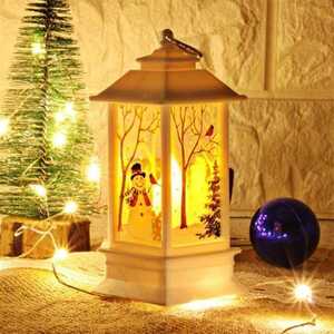 ホワイト スノーマン クリスマス LEDライト ランタン 照明 ZCL963