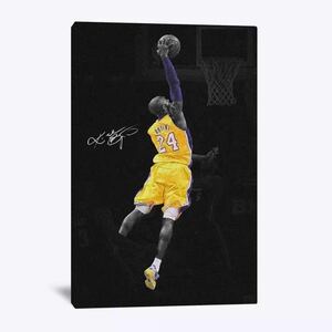 CHQ435# コービーブライアント キャンバスポスター 50×70cm バスケットボール NBA キャンバス生地 海外製 インテリア