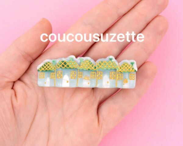 ククシュゼット　coucousuzette スノーハウス　雪の積もる家　ヘアピン　ヘアクリップ