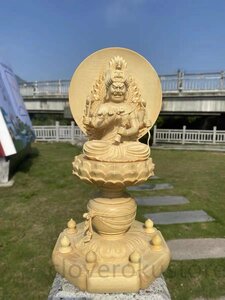 愛染明王像 最新作 総檜材 木彫仏像 仏教美術 精密細工
