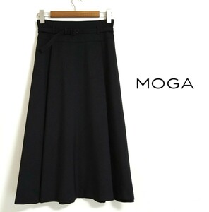 ■美品 MOGA モガ 洗える ベルト付きロングスカート サイズ2 日本製