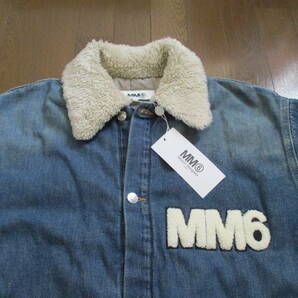 ☆MM6 Maison Margiela/エムエムシックス☆未使用 M60254 ボアロゴロングコート 16Y インディゴロングコート の画像5