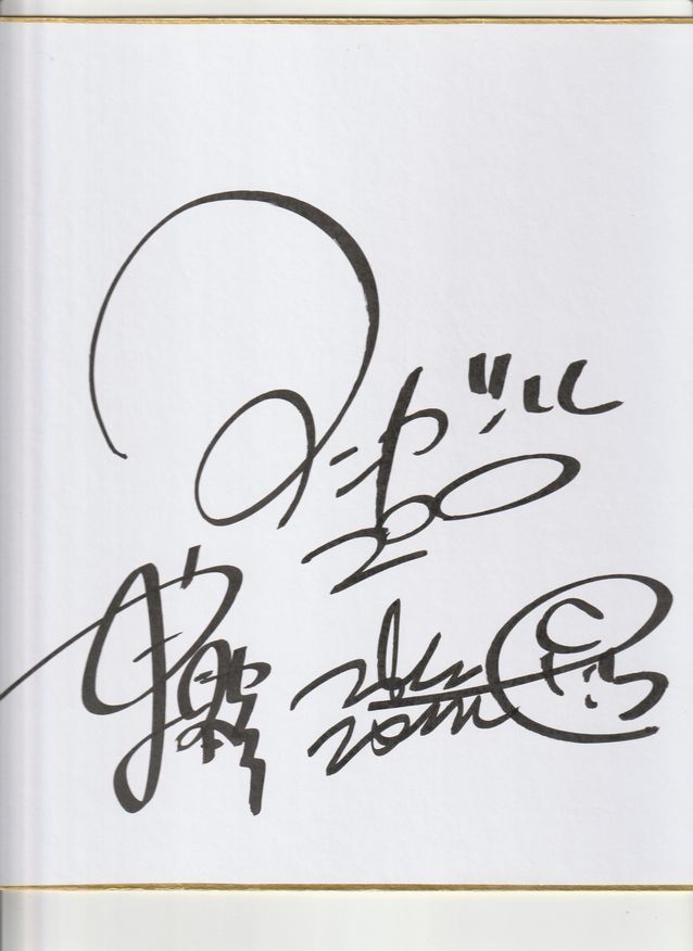 Ungirls autographed colored paper by Takashi Tanaka and Yoshiaki Yamane, Celebrity Goods, sign