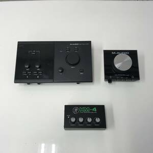 【送料無料】オーディオ機器3点セット M-AUDIO Fast Track C400/M-Track Hub/ヘッドホンアンプ MACKIE HM-4　I0223-3 