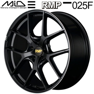 MID RMP 025F ホイール1本 セミグロスブラック+リムエッジDC+ロゴマシニング 7.0J-17inch 5H/114.3 inset+48