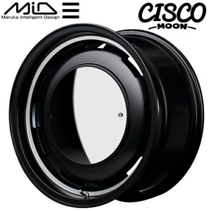 MID Garcia CISCO MOON ホイール1本 セミグロスブラック/リムヴァーレイポリッシュ 8.0J-17inch 6H/139.7 inset+20