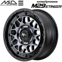 MID NITRO POWER M29 STINGER ホイール1本 セミグロスブラッククリア 6.5J-17inch 6H/PCD139.7 inset+38_画像1