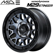 MID NITRO POWER M29 STINGER ホイール4本 セミグロスブラッククリア 8.0J-17inch 6H/PCD139.7 inset+20_画像1