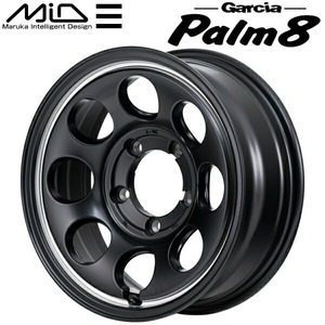 MID Garcia Palm8 ホイール4本 セミグロスブラック/ヴァーレイポリッシュ 6.0J-16inch 5H/PCD139.7 inset-5