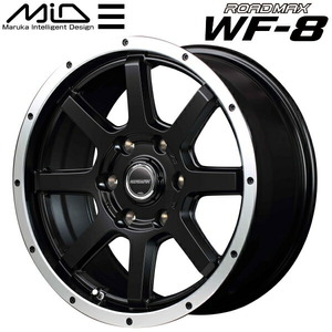 MID ROADMAX WF8 ホイール1本 セミグロスブラック/フランジポリッシュ 7.0J-17inch 5H/PCD114.3 inset+42