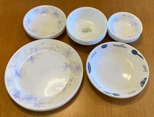 米国Corelle コレール／強化耐熱ガラス食器セット～5種類・22枚、割れない，薄い＆軽い，電子レンジ＆オーブン対応