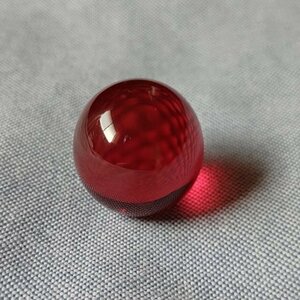 合成ルビー 丸玉 20mm 穴なし 微傷あり